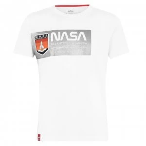 image of Alpha Industries Mars Reflective T Shirt - White 09