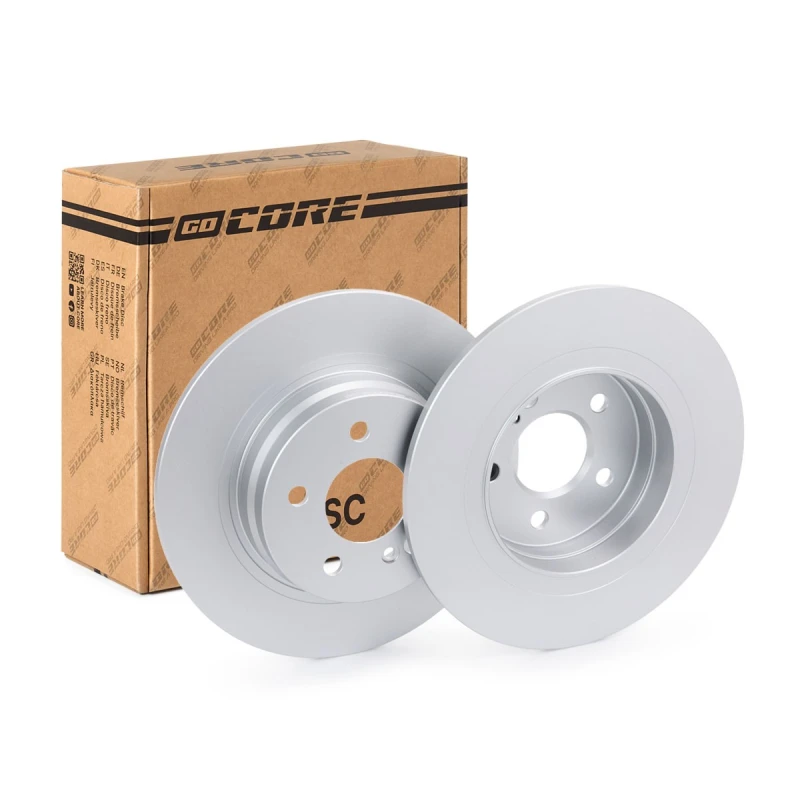Image of goCORE GCH20326 Brake disc Rear Axle, Solid, Cast Iron, Coated, with bolts/screws Cast Iron Brake Disc (82)