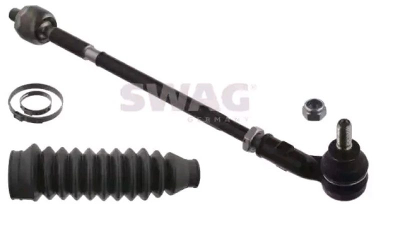 Image of SWAG 30 94 9074 Tie Rod Front Axle Right, with nuts, with bellow Rod Assembly (284)