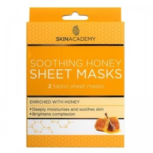 image of Skin Academy Soothing Honey Sheet Masks - 2 Masks