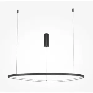 image of Maytoni Maytoni Glint Modern Integrated LED Pendant Ceiling Light Black, 80cm 3000K