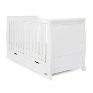 image of Obaby Stamford Cot Bed - White