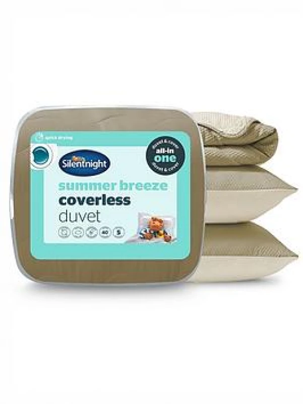 Image of Silentnight Summer Breeze Seersucker Coverless Duvet 2.5 Tog Duvets Single Green 39709715010