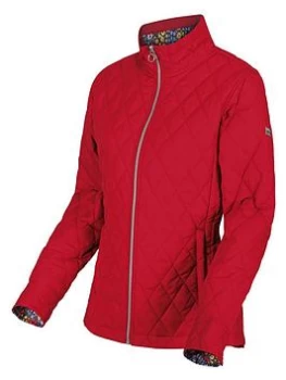 Image of Regatta Charna Quilted Jacket - Red, Size 16, Women