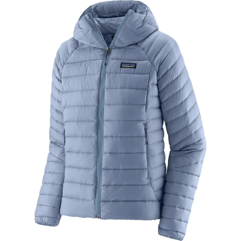 Image of Womens zip-up hooded jacket Patagonia Down Sweater Bleu Female XS