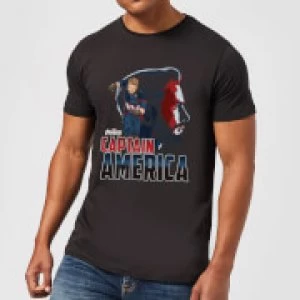 Image of Avengers Captain America Mens T-Shirt - Black
