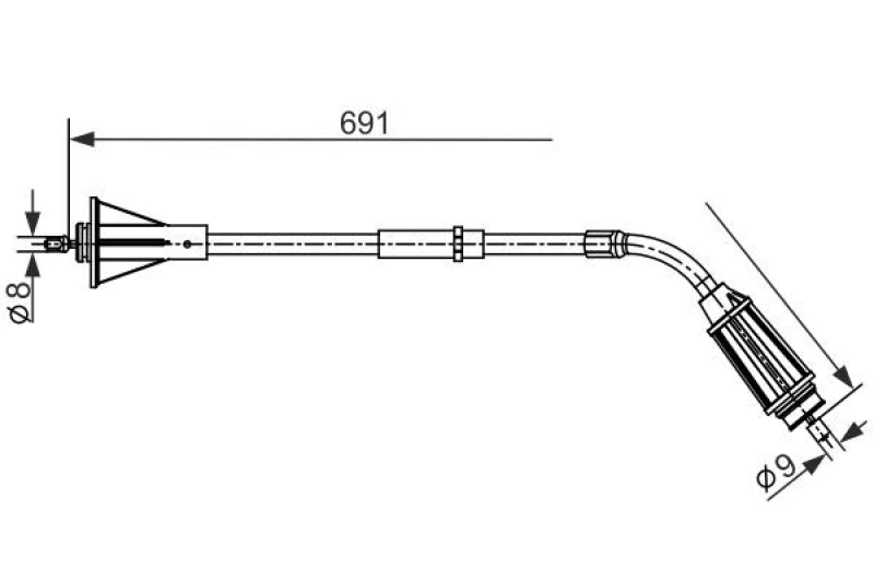 Image of Bosch 1 987 482 555 Brake Cable 691mm Cable,parking brake (124)