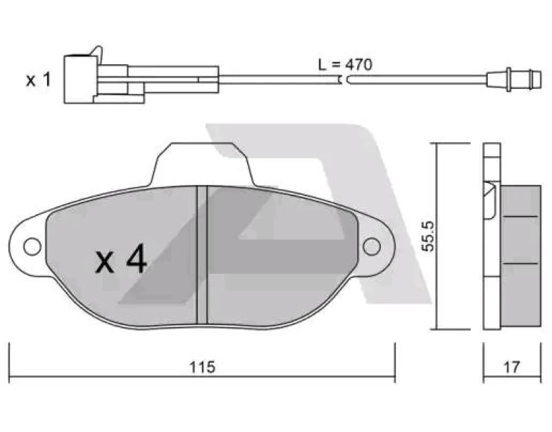 Image of AISIN Brake pad set AISIN BPFI-1001