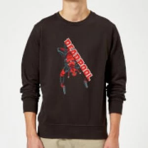 image of Marvel Deadpool Hang Split Sweatshirt - Black