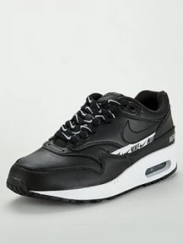 Image of Nike Air Max 1 SE Black White Size 3 Women