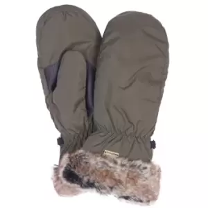 image of Barbour Womens Primrose Mittens Olive Small