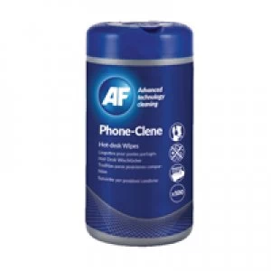 image of AF International Phone-Clene Telephone Wipes Tub Pack of 100 APHC100T