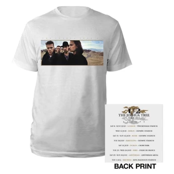 Image of U2 - Joshua Tree Photo Unisex Large T-Shirt - White
