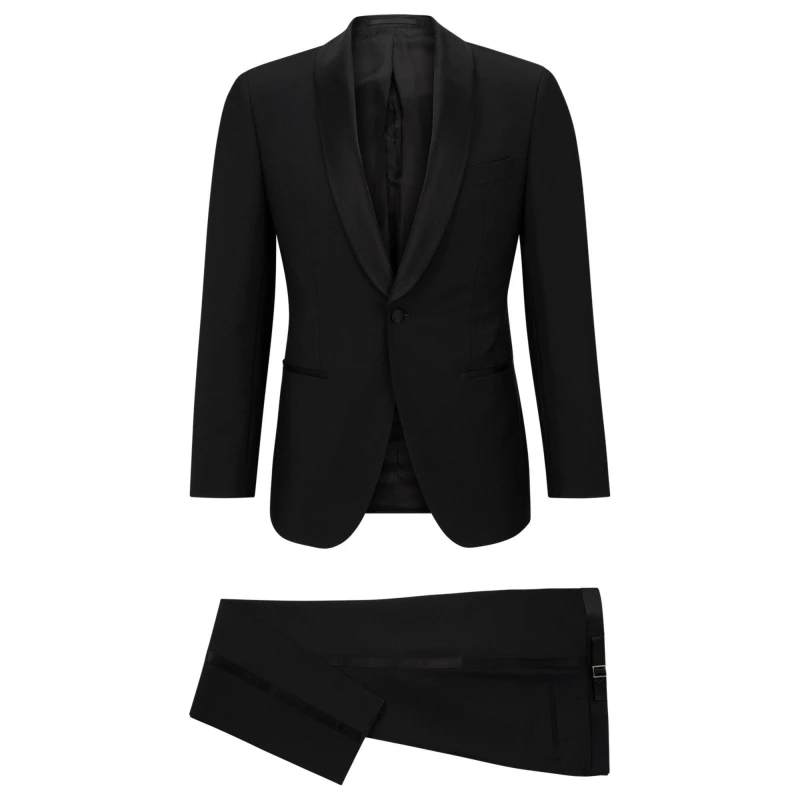 Image of Boss Mens Camel 2 Piece Suit Black 001 male 36 (46)