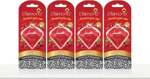 Image of Cherry 3D (Pack Of 4) Diamond Air Freshener