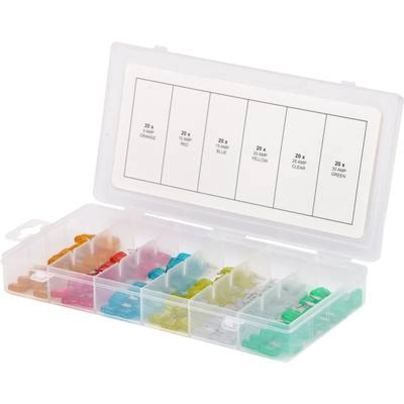 Image of KS Tools KS Tools 970.0280 970.0280 Car mini blade-type fuse 5 A, 10 A, 15 A, 20 A, 25 A, 30 A 120 Parts 970.0280