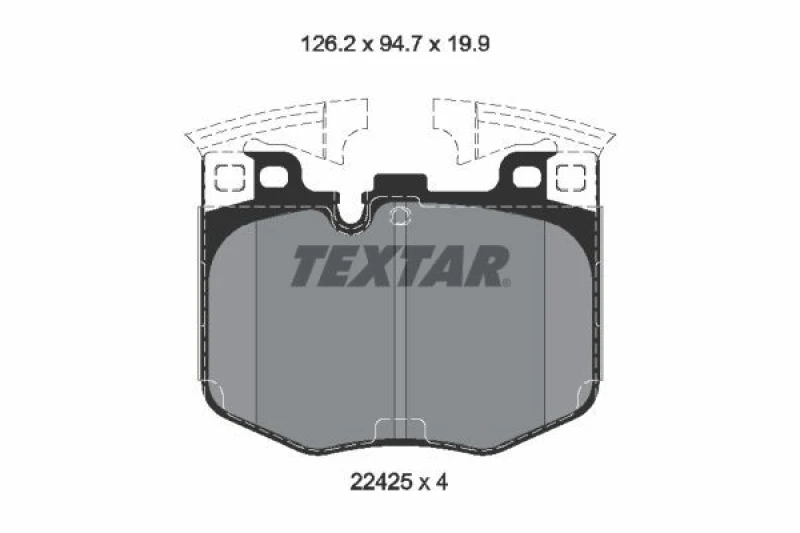 Image of Brake pad set TEXTAR 2242501
