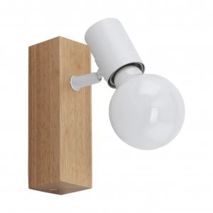 Eglo Townshend Wall Light - White and Oak