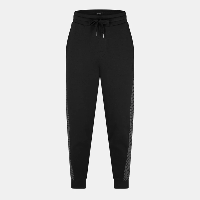 Image of Boss Mens BW LukeMono Closed Hem Fleece Jogger Bottoms Black 001 male M