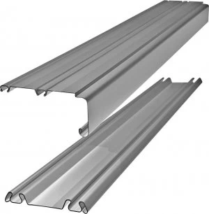 Image of Silver Trackset for Sliding Wardrobe Doors 142"