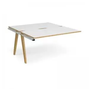 Image of Fuze add on units back to back 1400mm x 1600mm - white frame and white
