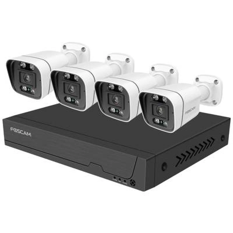 Image of Foscam Foscam Schloss / Zutrittskontrolle FN9108E-B4-2T LAN IP-CCTV camera set 8-channel incl. 4 cameras 3072 x 1728 p FN9108E-B4-2T