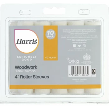 image of Harris - Roller Sleeves, 4', for Use with Stains & Varnishes, C/W 10 Sleeves