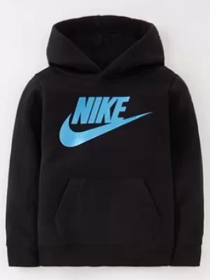 Image of Nike Metallic Hbr Po Hoodie, Black, Size 3-4 Years, Women