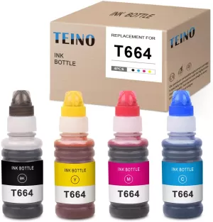 Image of Epson T664 Black And Colour Ink Bottle