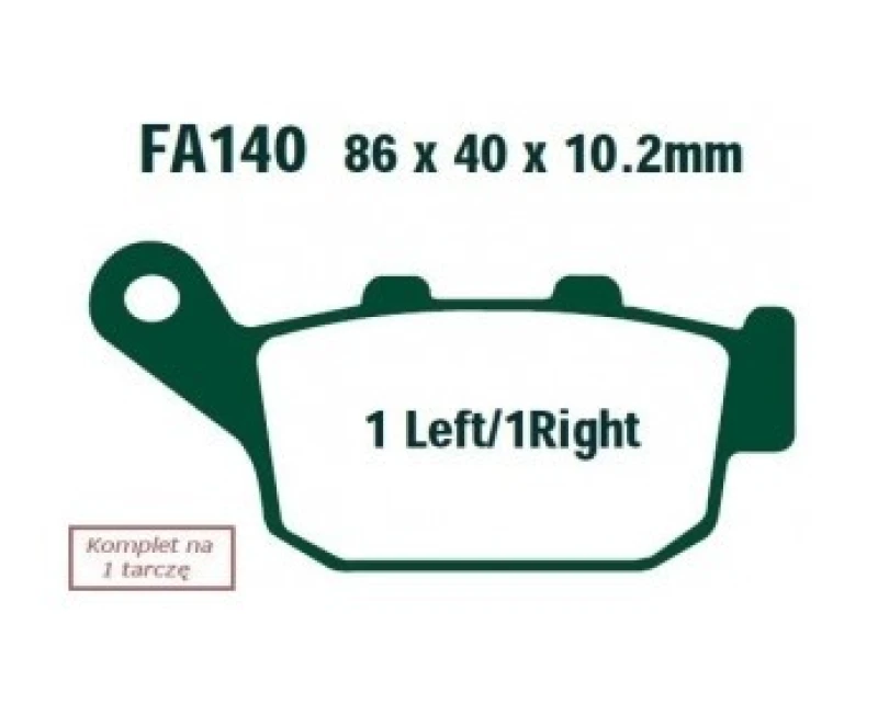 Image of EBC Brakes SFA140 Brake pad set Brake Pad Set,disc brake (402)