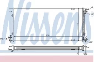 Image of 652621 Nissens Radiator engine cooling