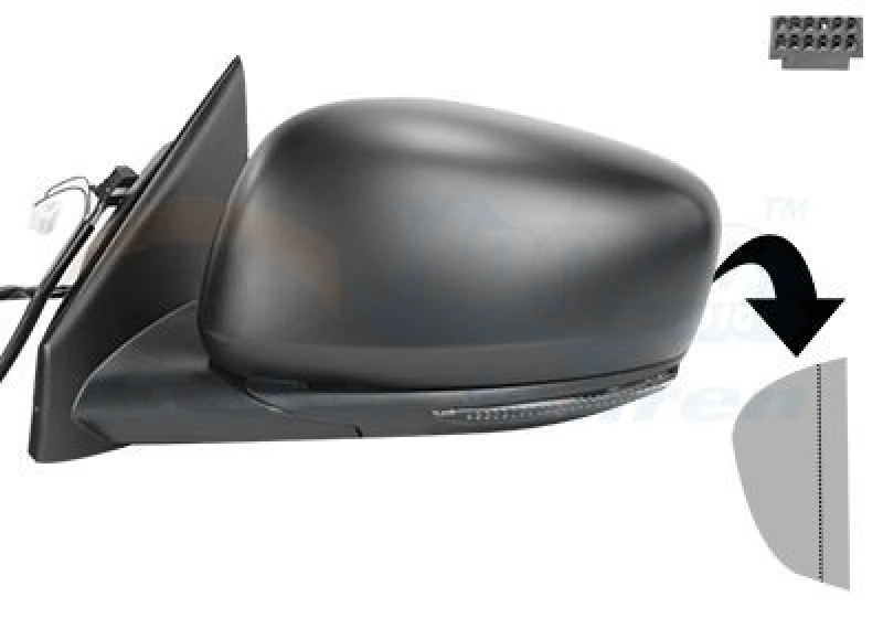 Image of VAN WEZEL Wing mirror VAN WEZEL 4424817
