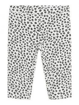 image of Mango Girls Leopard Print Cycling Shorts - White