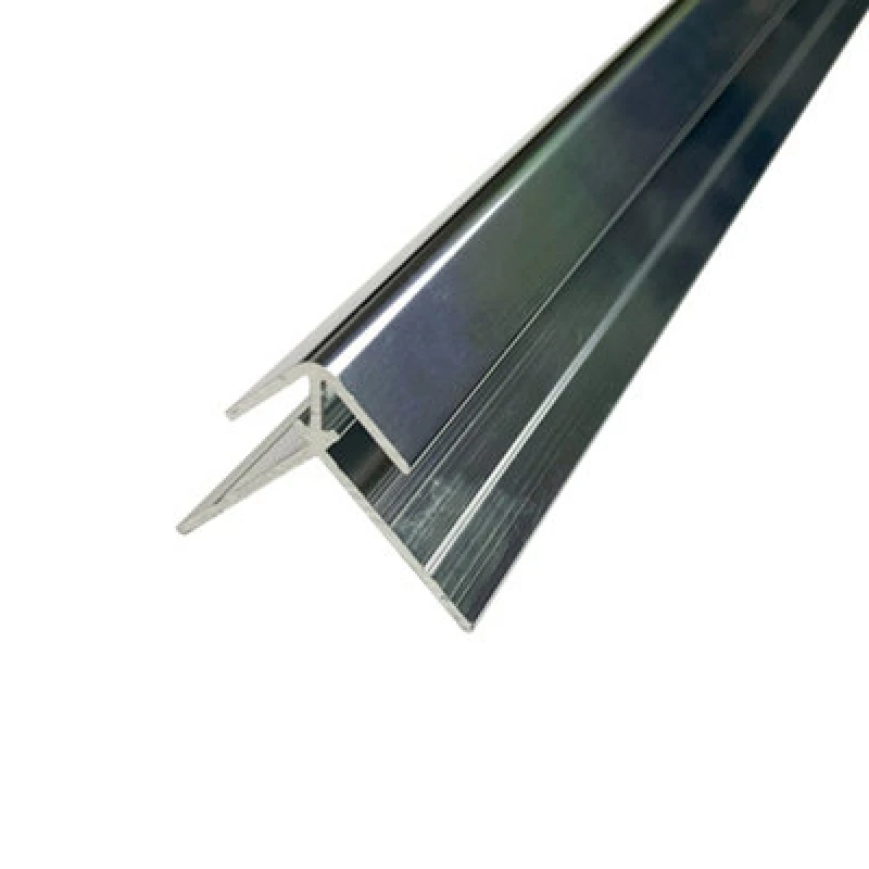 Image of Splashwall Panel External Corner Joint (L)2440mm (W)31mm (T)4mm - Gloss Silver Effect