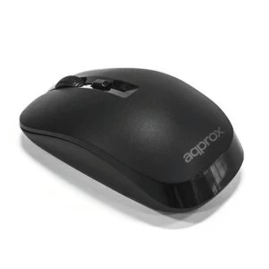 image of Approx APPXM180X Wireless Optical Mouse, 800-1600 DPI, Nano USB, Black