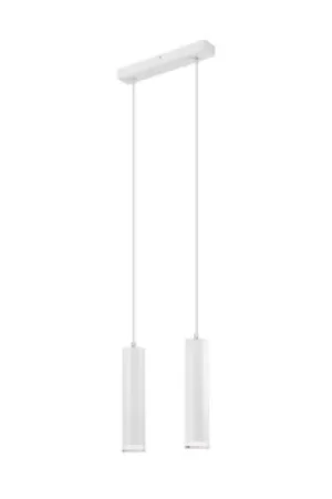 Image of Franco Bar Pendant Ceiling Light White, 2x E27
