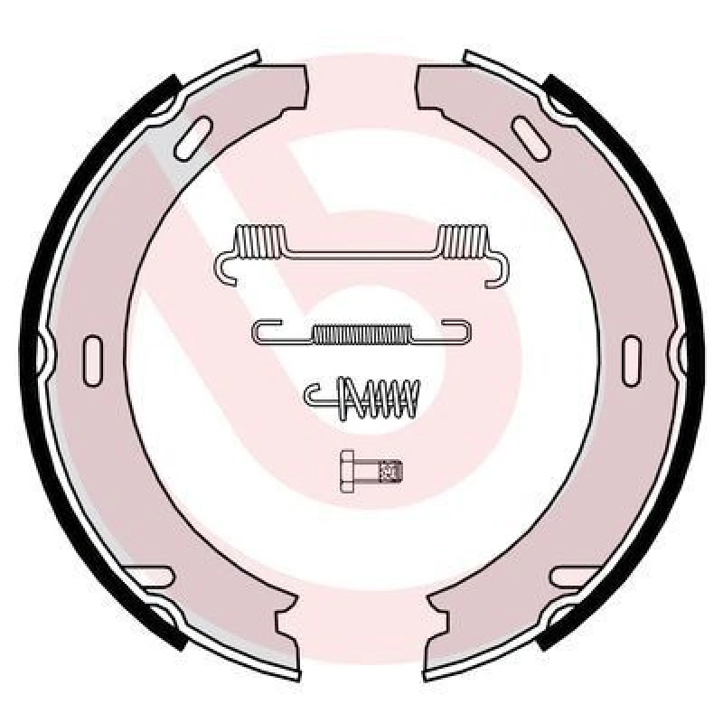Image of BREMBO Handbrake shoes BREMBO S 50 507