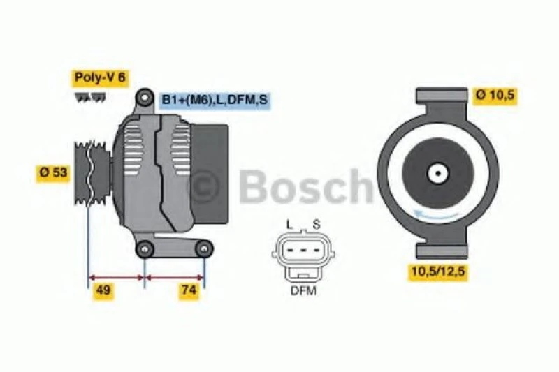 Image of Alternator Bosch 0 986 042 790