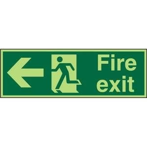Image of Stewart Superior PSP120SRP Screw Plastic Sign 450x150 Fire Exit