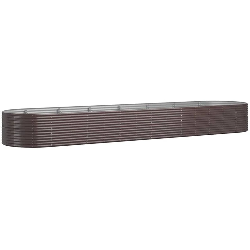 Image of VIDAXL Garden Raised Bed Powder-coated Steel 584x140x68cm Brown Vidaxl 8720286858233