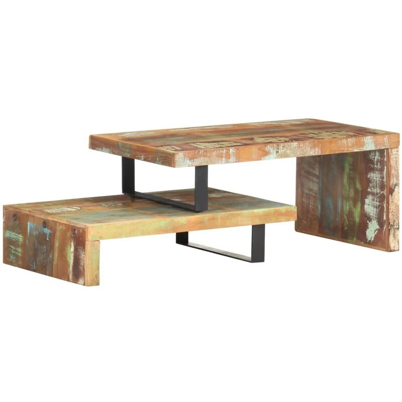 Image of VIDAXL 2 Piece Coffee Table Set Solid Reclaimed Wood Vidaxl 8720286110911