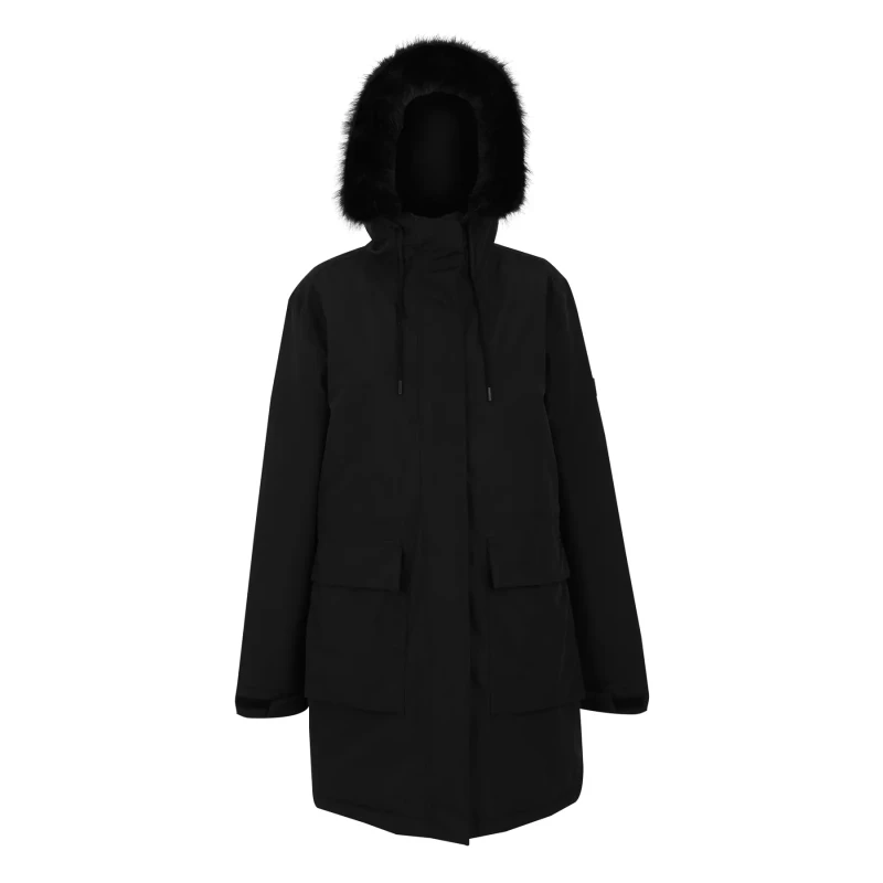 Image of Womens waterproof parka with hood Regatta Sabinka Noir Female 38