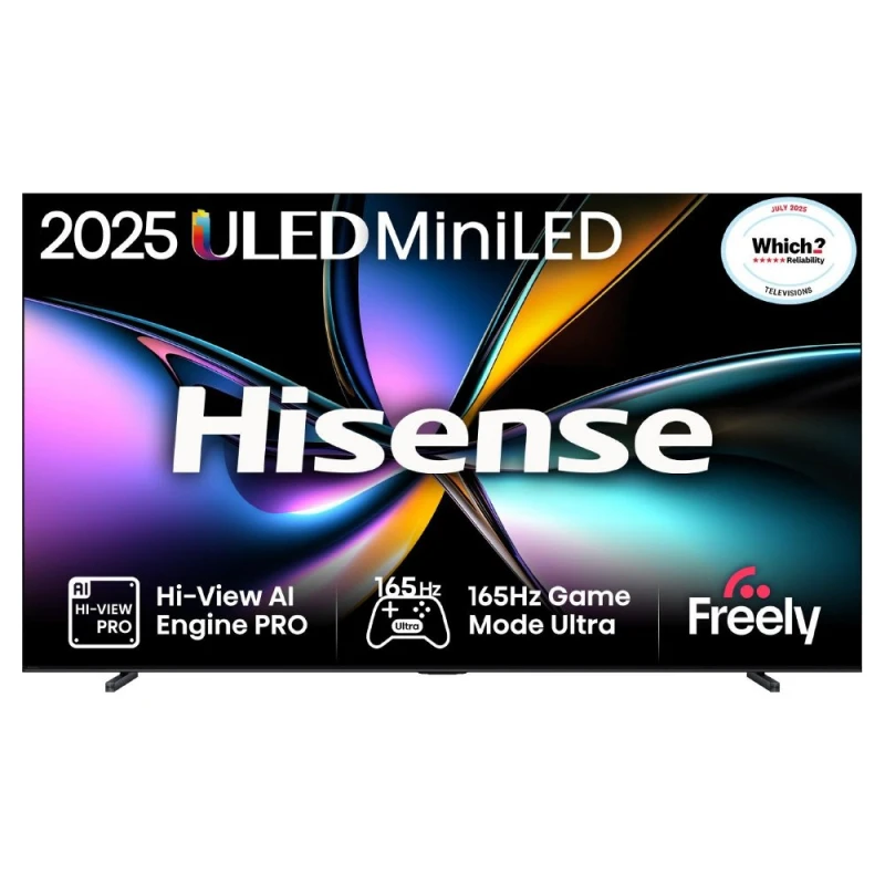 Image of Hisense 100" 100U7QTUK PRO Smart 4K Ultra HD Mini LED TV