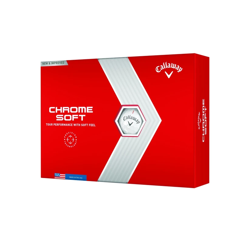 Image of Callaway Chrome Soft Golf Balls White 12Pk unisex One Size