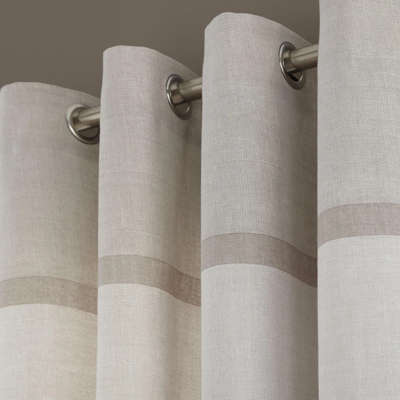 Image of Catherine Lansfield Catherine Lansfield Melville Curtains Natural 168 x 183cm XM39309