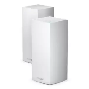 Image of Linksys Velop Whole Home Intelligent Mesh WiFi 6 (AX4200) System Tri-Band 2-pack Wireless Router Gigabit Ethernet Tri-band (2.4 GHz / 5 GHz / 5 GHz) W