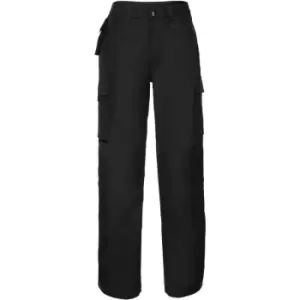 Image of Russell - Work Wear Heavy Duty Trousers / Pants(Regular) (30W x Regular) (Black) - Black