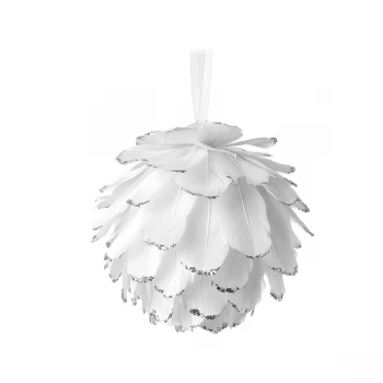 Image of Small White Feather Bauble