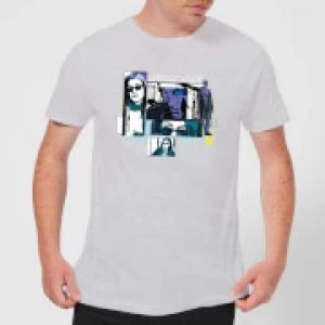 Image of Marvel Knights Jessica Jones Comic Panels Mens T-Shirt - Grey - 3XL