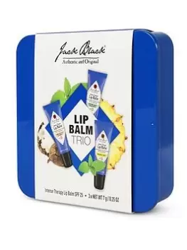 image of Jack Black Intense Therapy Lip Balm Trio Tin Gift Set